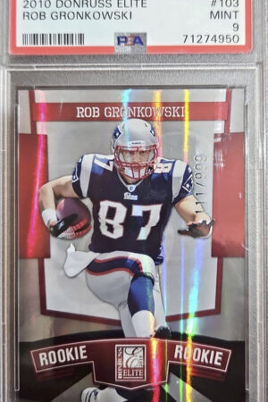 2010 Donruss Elite Rob Gronkowski number 103 Mint Grade 9 Serial number 71274950